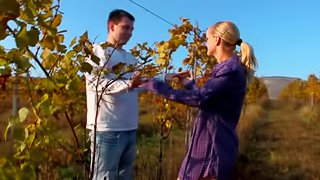 Fucking a Sexy Russian Blonde Babe Outdoors in Autumn
