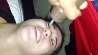 Upside Down Face Fucking Facial