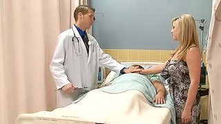 Tattooed Blonde Slut Dayna Vendetta Sucks and Fucks a Doctor's Cock